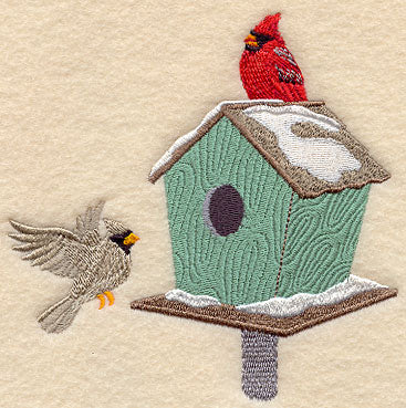Winter Cardinal Birdhouse
