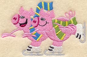 Ice Skating Pigs