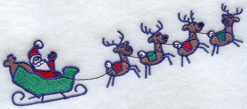 Kiddie Christmas Village Santa and Reindeer