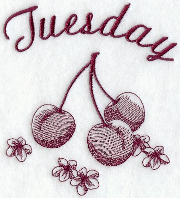 Tuesday - Cherries (Toile)