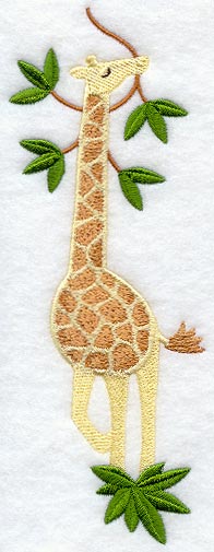 Giraffe and Leaf Wedge Placket - Lg (Mirror)