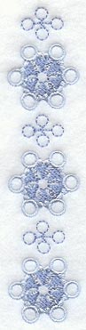 Snowflake Placket - Lg (Crystals)