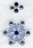 Snowflake Placket (Half) (Crystals)