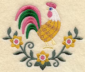 Rooster and Flower II