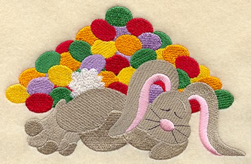 Easter Bunny and Egg Pile