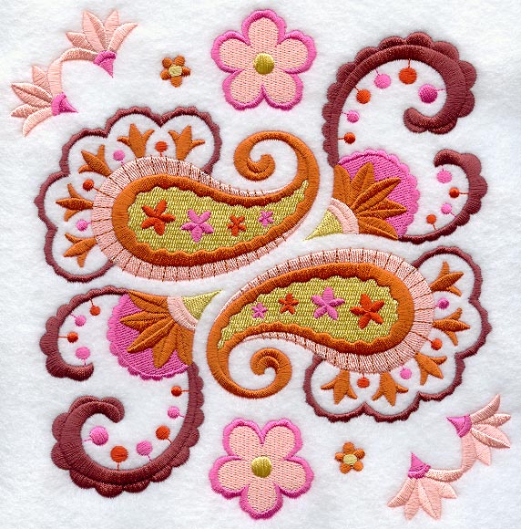 Paisley Floral Square