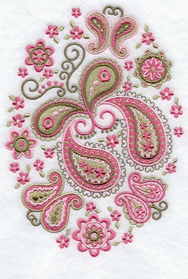 Paisley Butterfly Oval