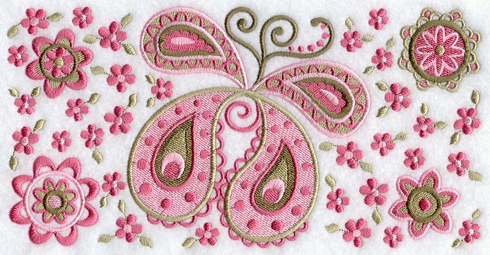 Paisley Butterfly Rectangle