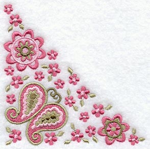 Paisley Butterfly Corner