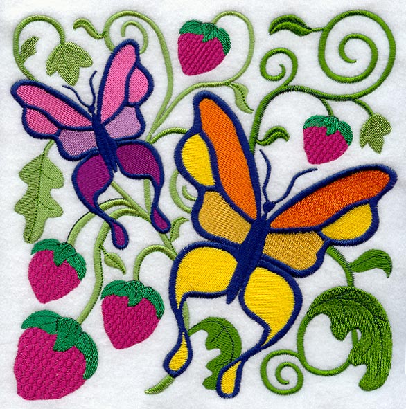 Jacobean Butterfly Square