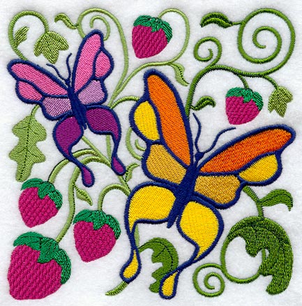 Jacobean Butterfly Square