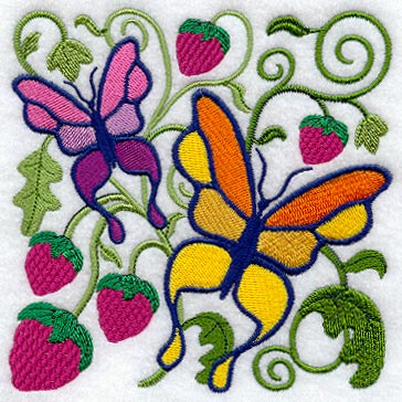 Jacobean Butterfly Square