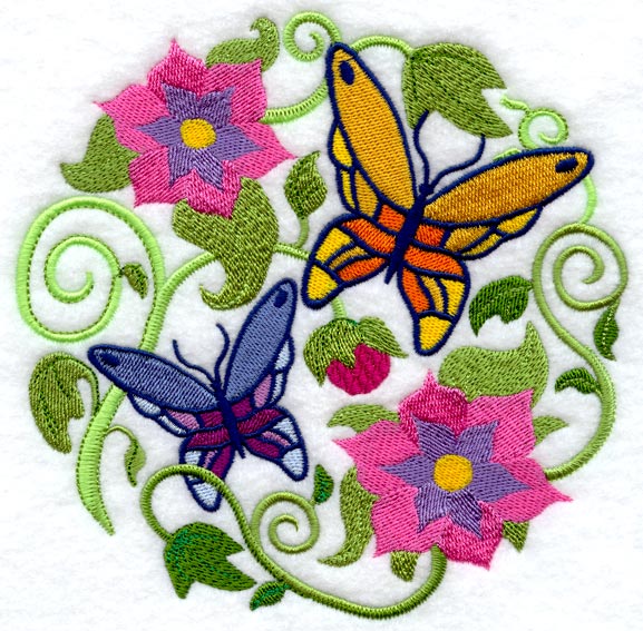 Jacobean Butterfly Circle