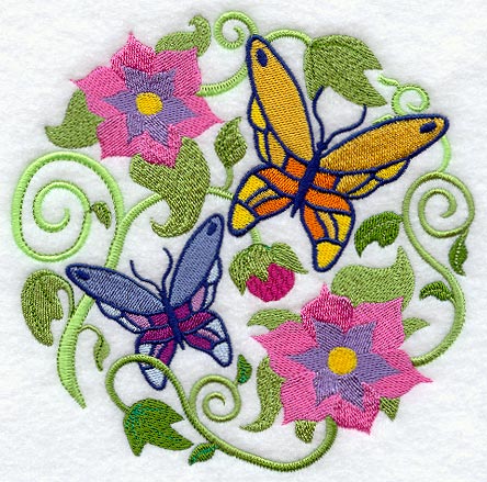 Jacobean Butterfly Circle