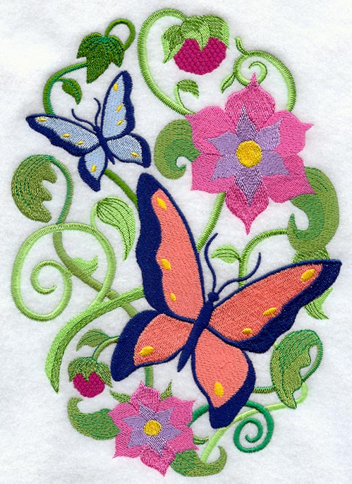 Jacobean Butterfly Oval