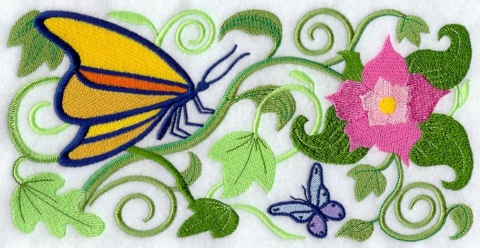 Jacobean Butterfly Rectangle