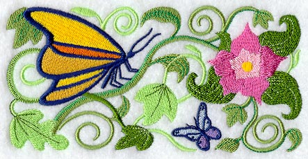 Jacobean Butterfly Rectangle
