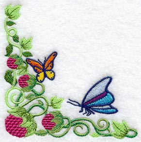 Jacobean Butterfly Corner