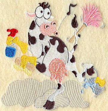 Spring Cleaning Cow