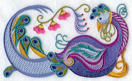 Jacobean Peacock Rectangle