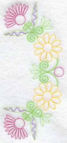 Kashmir Floral Spray - Mirror (Crystals)