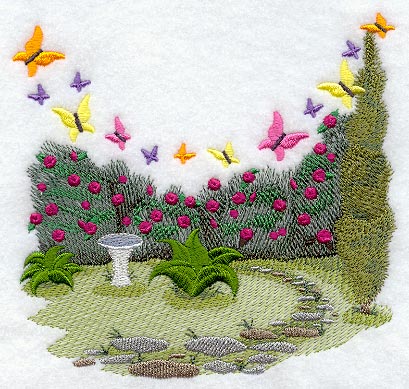 Butterfly and Rose Garden