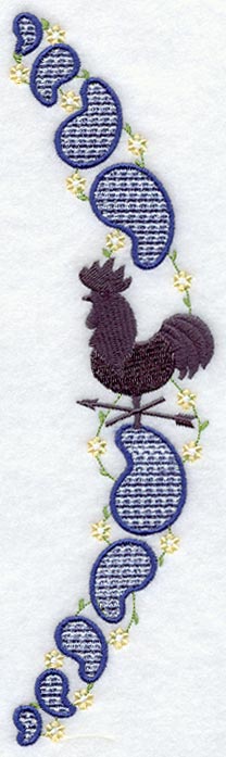 Gingham Paisley Weathervane Spray - Lg (Mirror)