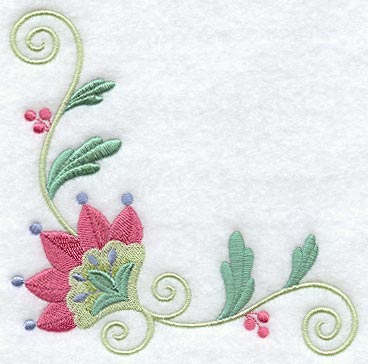 Jacobean Floral Corner