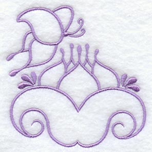 Wispy Butterfly and Flower