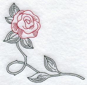 Rose Corner (Redwork)