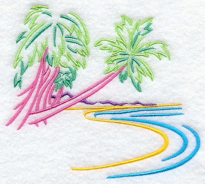 Tropical Palm Tree Island