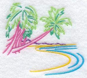 Tropical Palm Tree Island