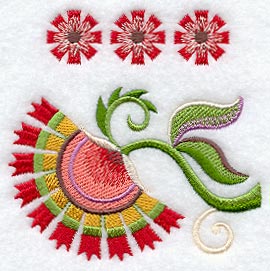 Jacobean Floral Square