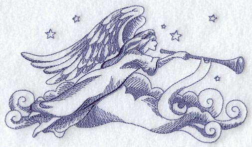 Angel and Trumpet (Toile)