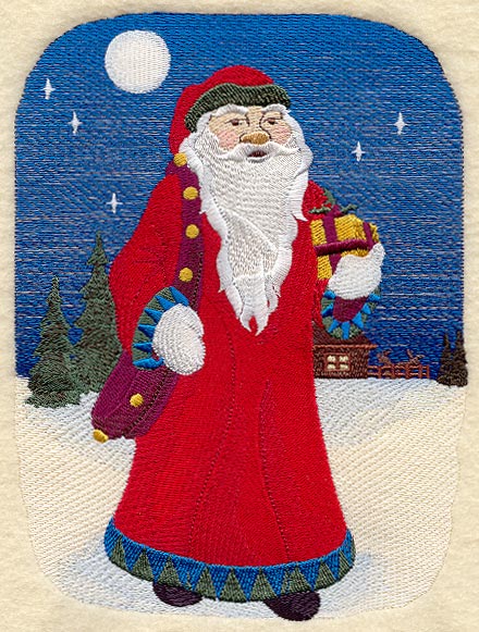 Nighttime Santa with Gifts