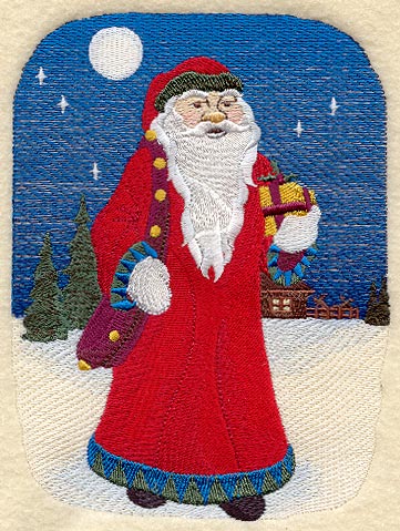 Nighttime Santa with Gifts