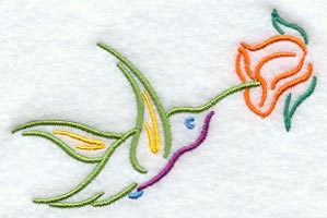 Hummingbird and Flower