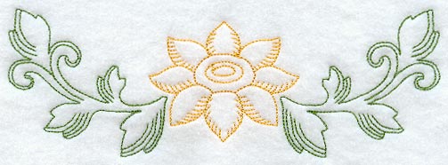 Sunflower Spray (Redwork)