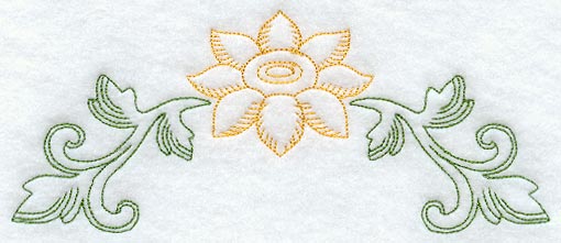 Sunflower Arch (Redwork)