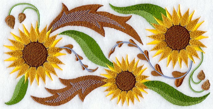 Sunflower Rectangle (Jacobean)