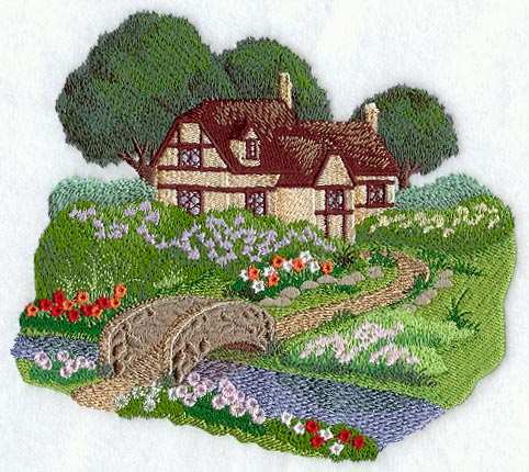 English Cottage Garden Scene