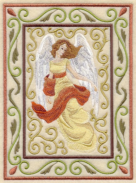 Victorian Angel with Scrollwork