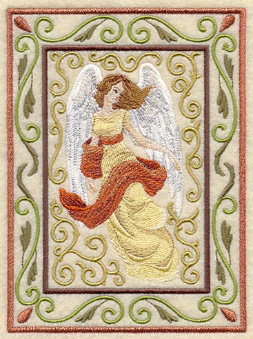 Victorian Angel with Scrollwork