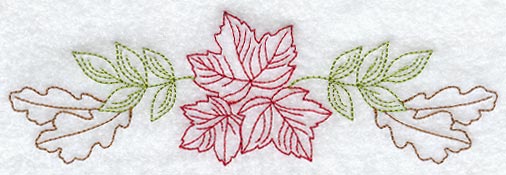 Autumn Leaves Arch (Redwork)