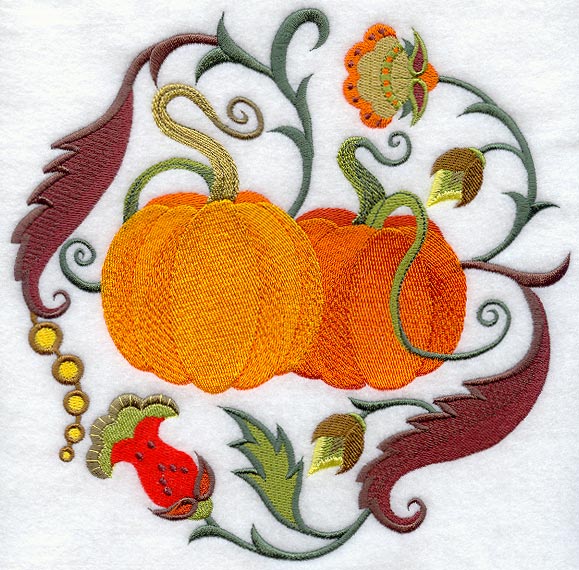 Jacobean Pumpkin Circle
