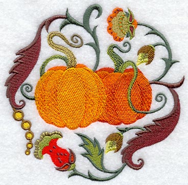 Jacobean Pumpkin Circle