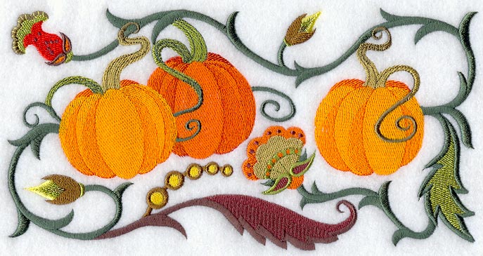 Jacobean Pumpkin Rectangle