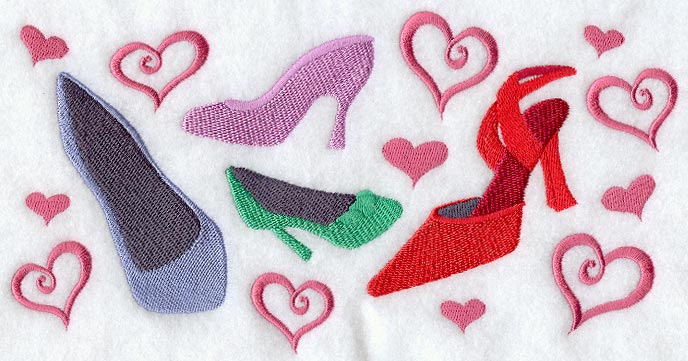 Shoes and Hearts Rectangle