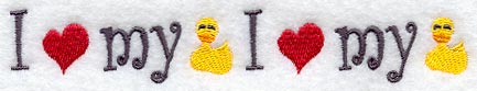 I Love My Ducky Border
