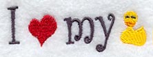 I Love My Ducky Border